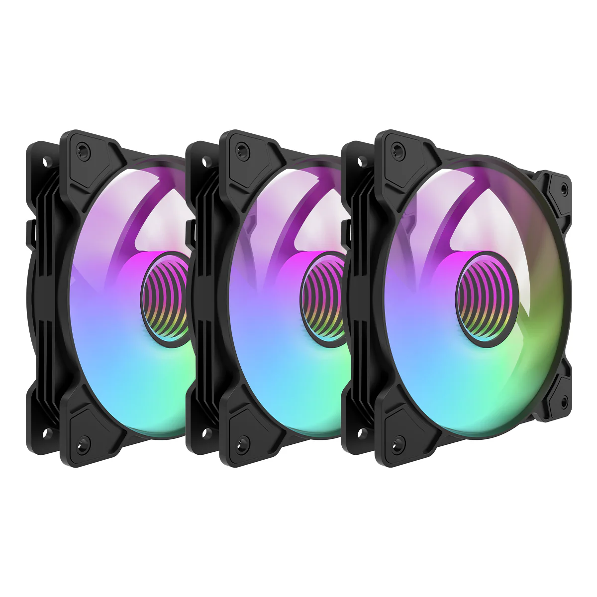 DarkFlash C8 ARGB Cooling Case Fan - 3-in-1 Pack (Black, White) - Image 2