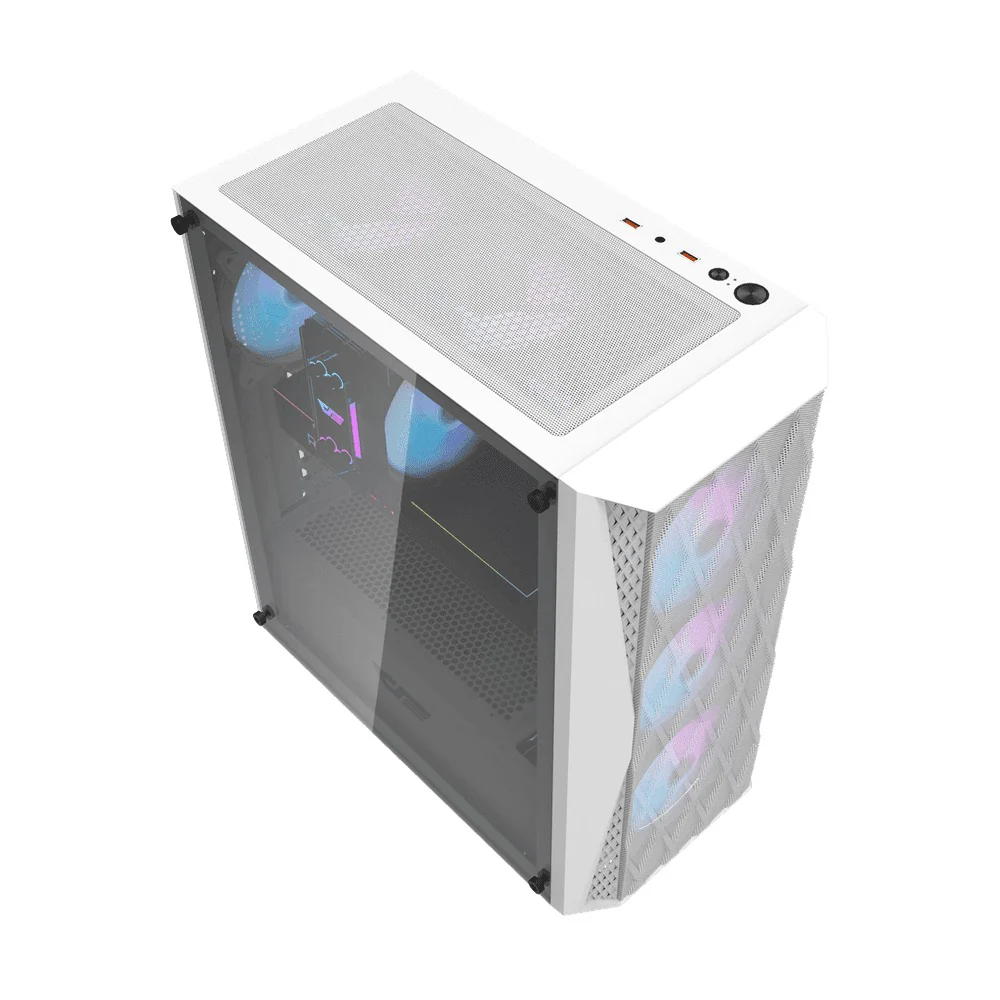 Darkflash DK352 Mesh Luxury ATX Gaming PC Case (Black, White) - Image 12
