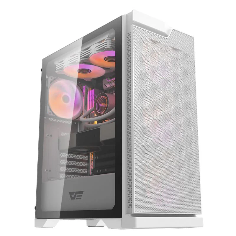 Darkflash DK361 Luxury ATX PC Case (White) - Image 2