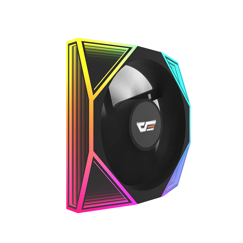 DarkFlash DM18R 1-Pack Reverse Blade ARGB Cooling Fan (Black, White) - Image 2