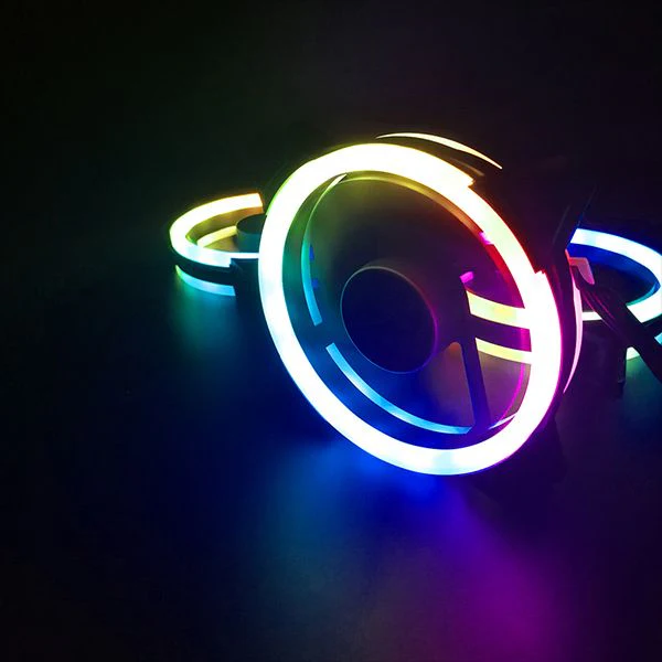 Darkflash DR12 Pro ARGB 120MM Double Ring RGB Cooling Fan With Controller (3-Pack) - Image 3