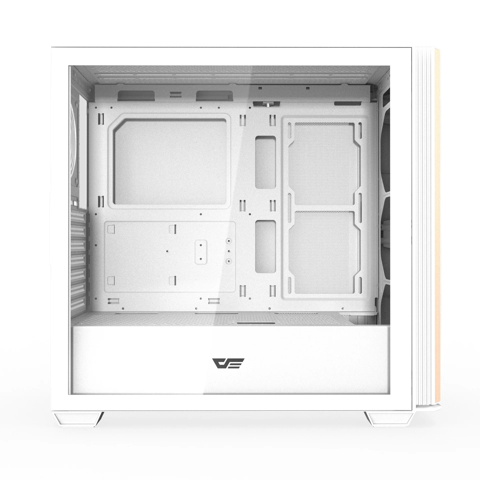 DarkFlash DS900WS Luxury ATX Front Wood Style Panoramic Side Glass Panel PC Case (Black, White) - Image 35