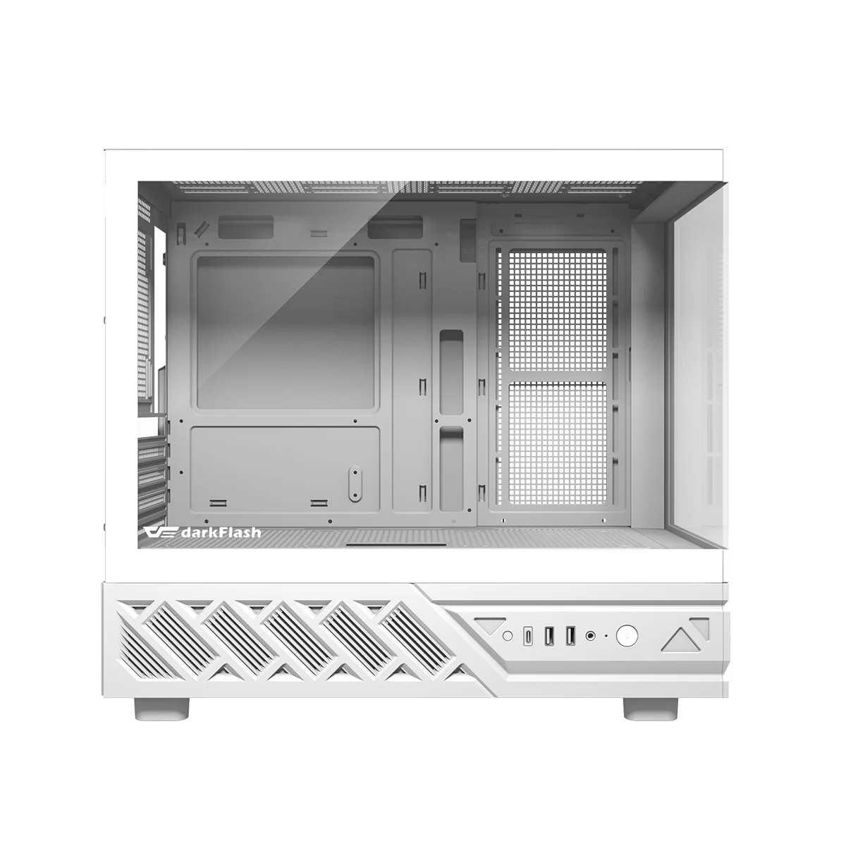 DarkFlash DS950MV M-ATX Glass PC Case with 6" IPS Customizable Display (Black, White) - Image 33