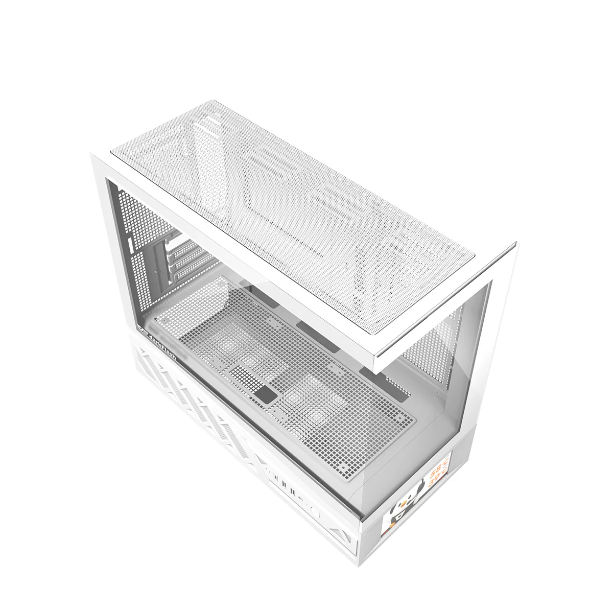 DarkFlash DS950MV M-ATX Glass PC Case with 6" IPS Customizable Display (Black, White) - Image 35