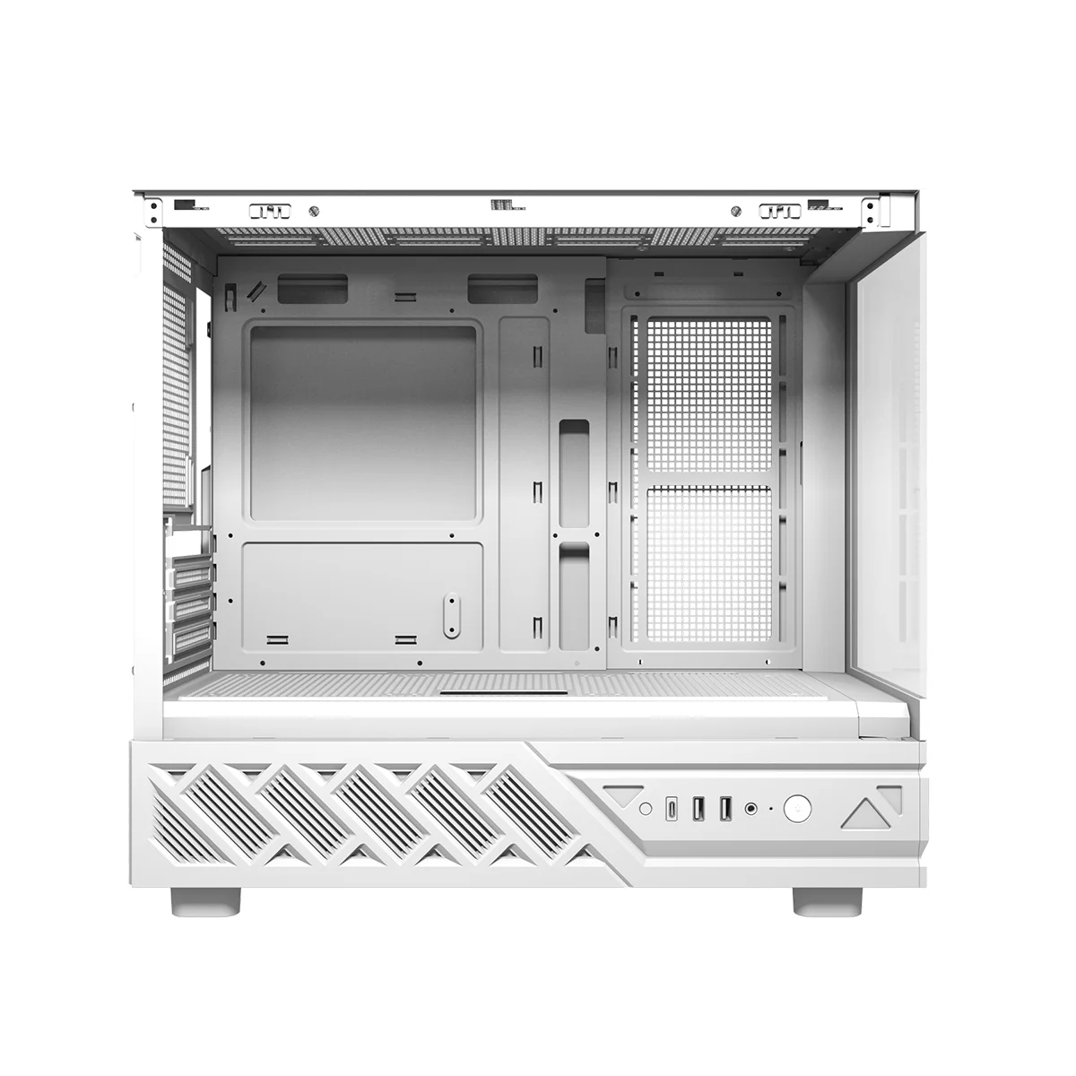 DarkFlash DS950MV M-ATX Glass PC Case with 6" IPS Customizable Display (Black, White) - Image 37