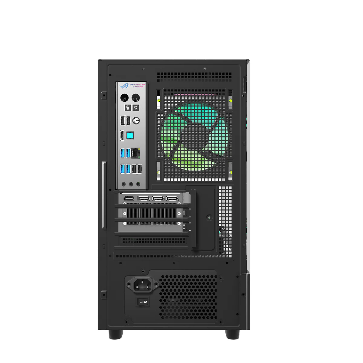 DarkFlash DS950MV M-ATX Glass PC Case with 6" IPS Customizable Display (Black, White) - Image 5