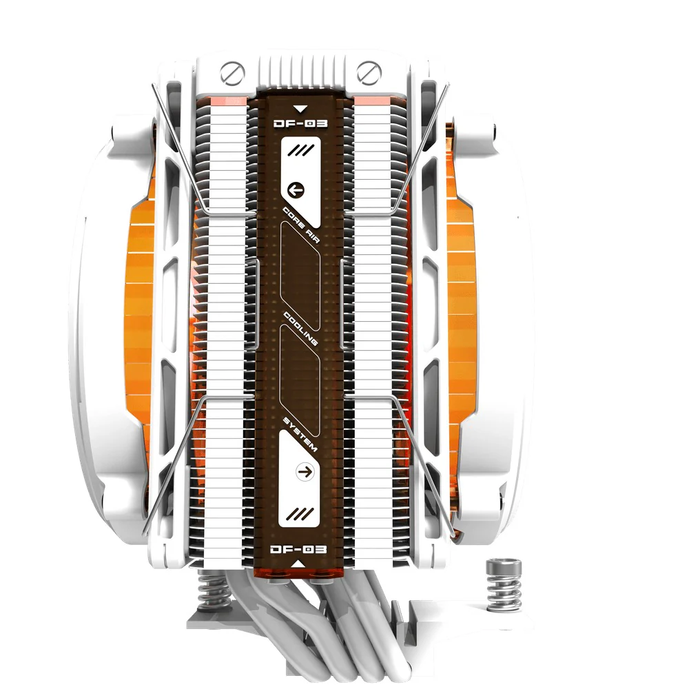 DarkFlash E400 Plus LED Matrix Display Dual Fan Tower CPU Cooler (Black, White) - Image 16
