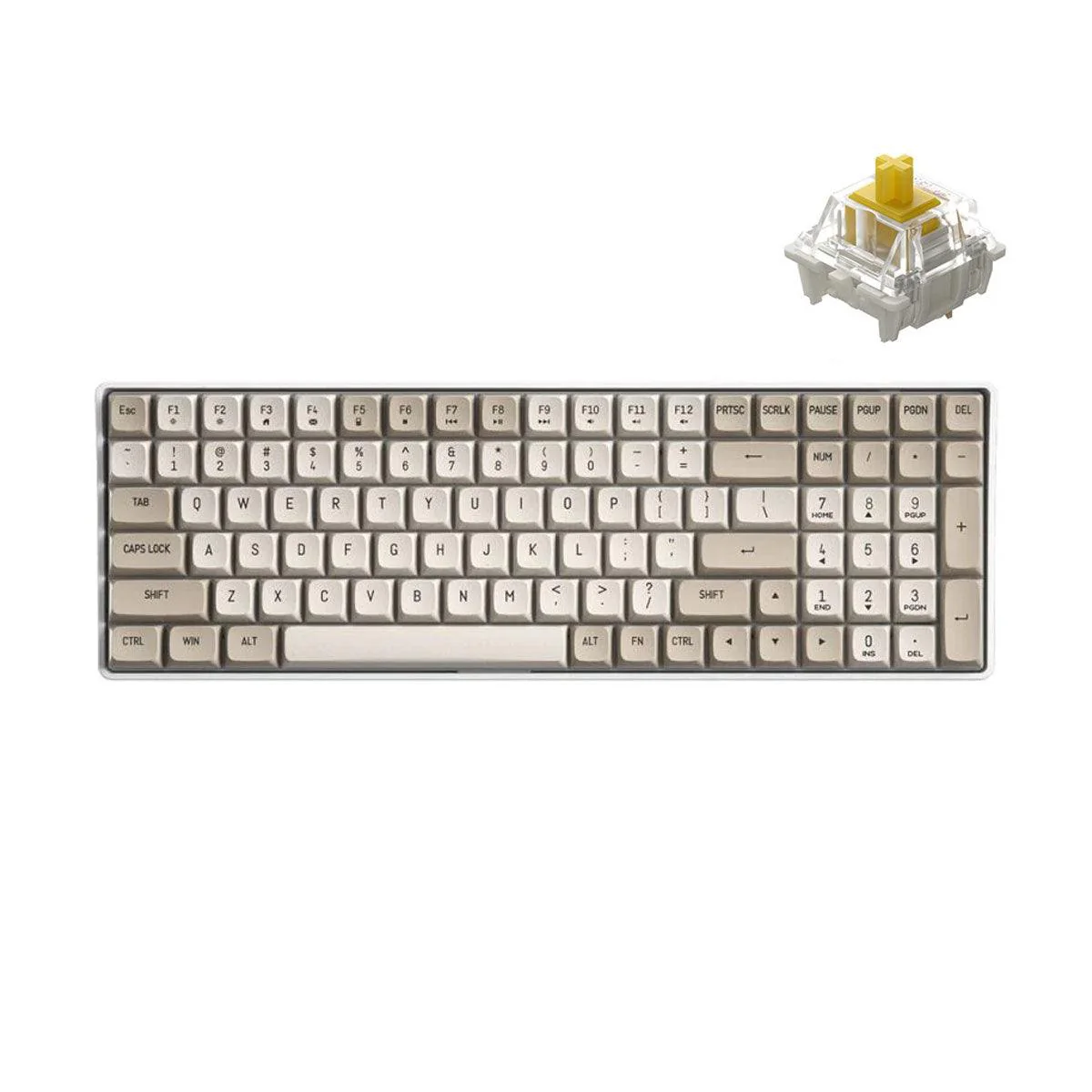 Darkflash GD100 Mechanical Keyboard (Milky & Brown) (Yellow Switch)