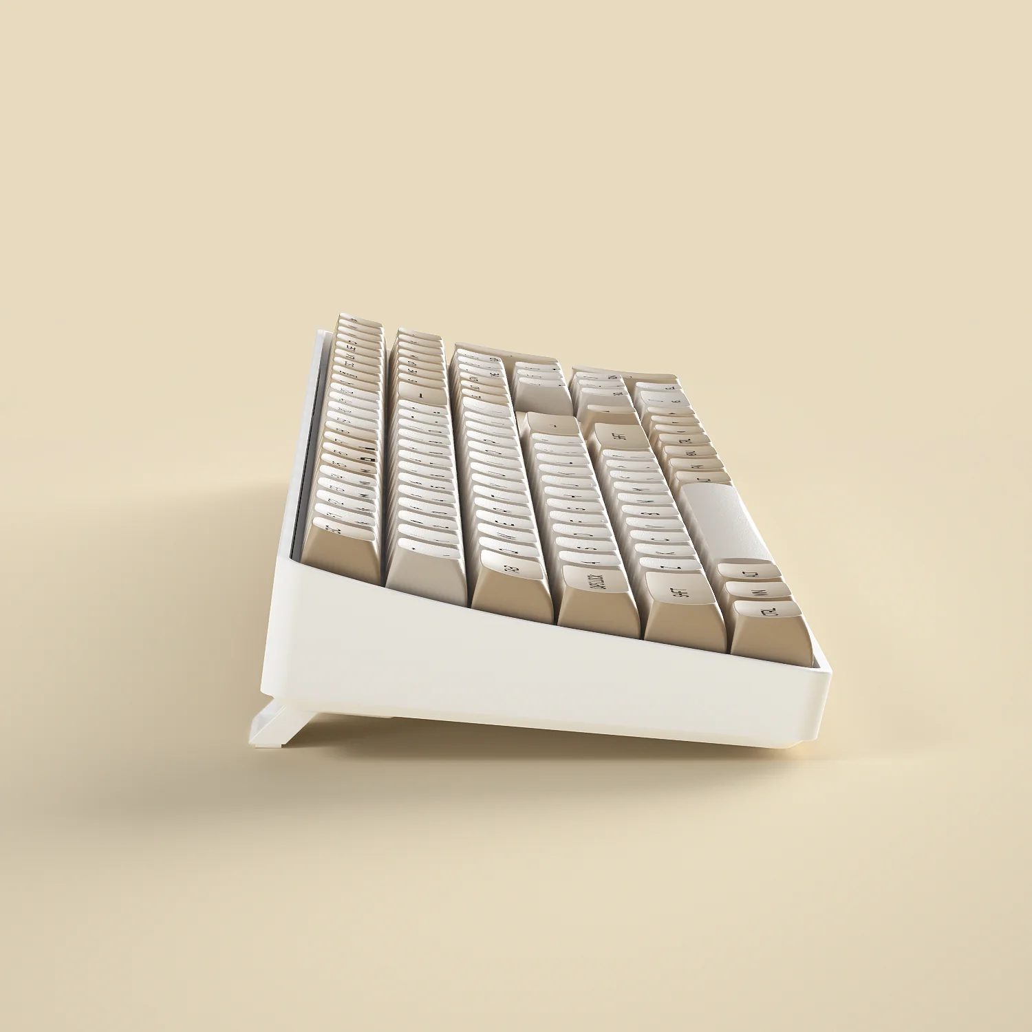 Darkflash GD108 110-Key Hotswap Wired+2.4G Wireless Mechanical Keyboard (Milky & Brown) (Yellow Switch) - Image 2