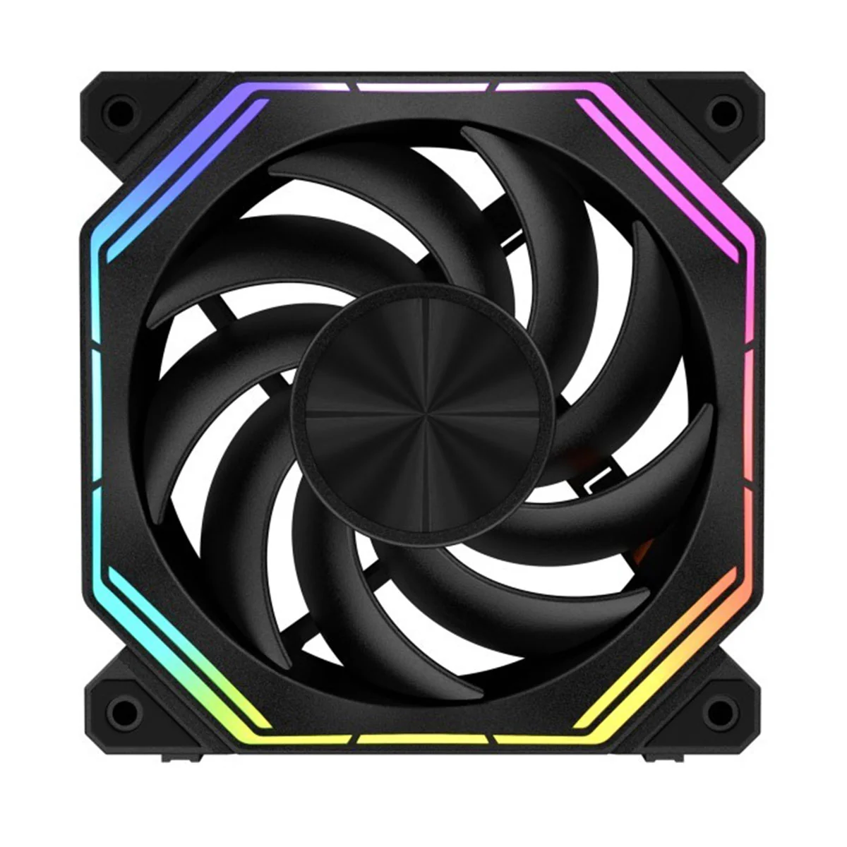 DarkFlash INF34R Single Reverse Blade PWM ARGB Cooling Fan (Black, White) - Image 4