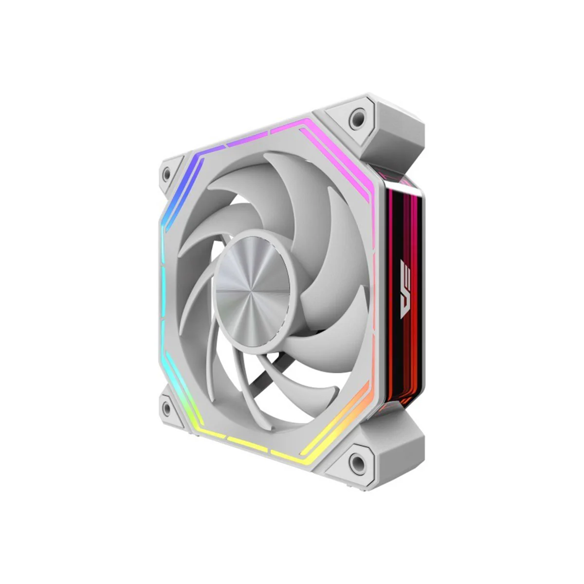DarkFlash INF34R Single Reverse Blade PWM ARGB Cooling Fan (Black, White) - Image 7