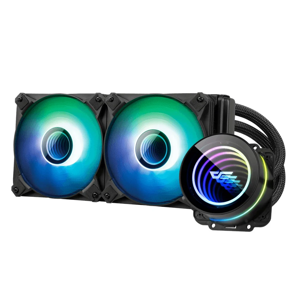 Darkflash Twister DX-240 ARGB All-In-One 240MM Liquid CPU Cooler (Black, White) - Image 2