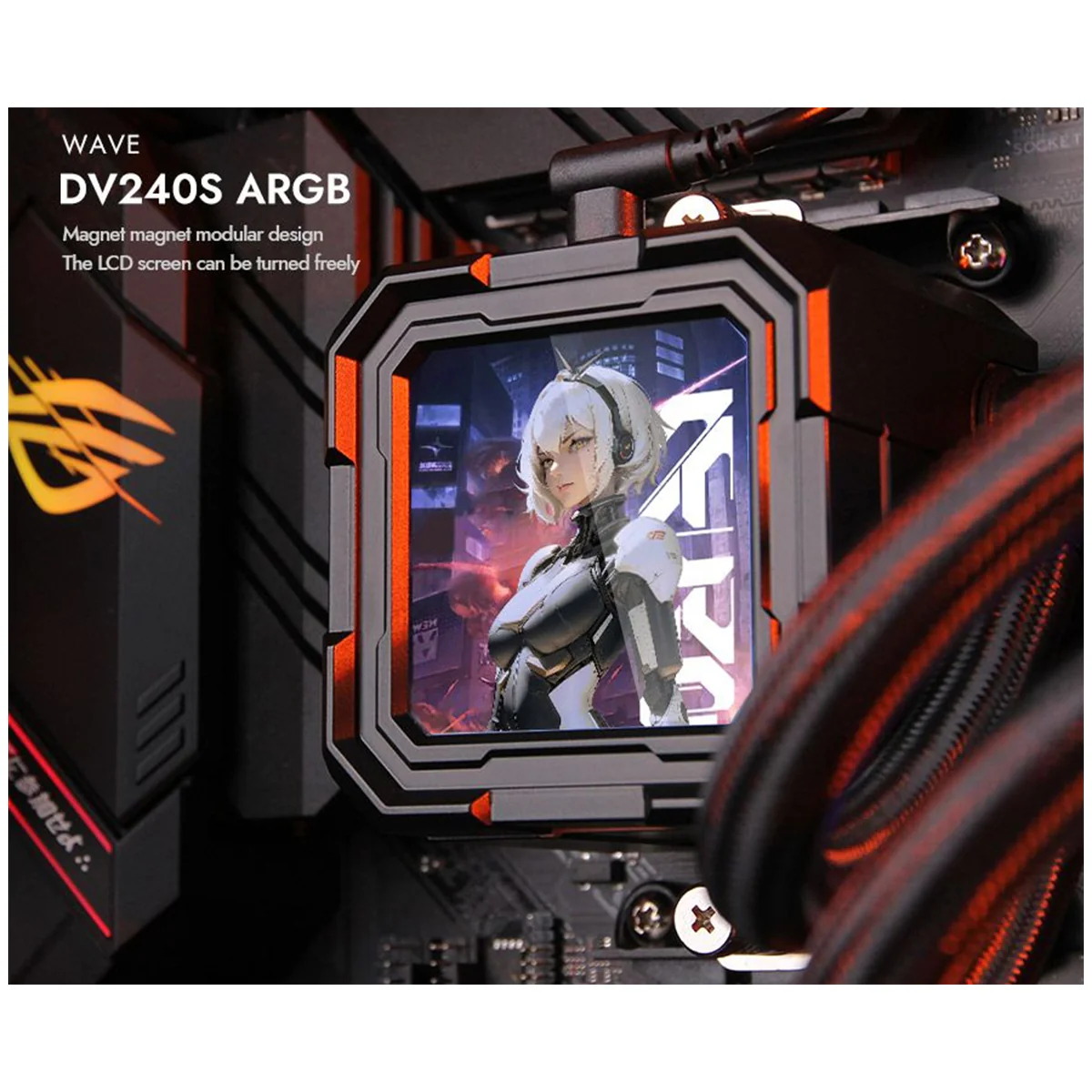 DarkFlash Wave DV240S ARGB AIO 240mm Liquid CPU Cooler (White) - Image 10