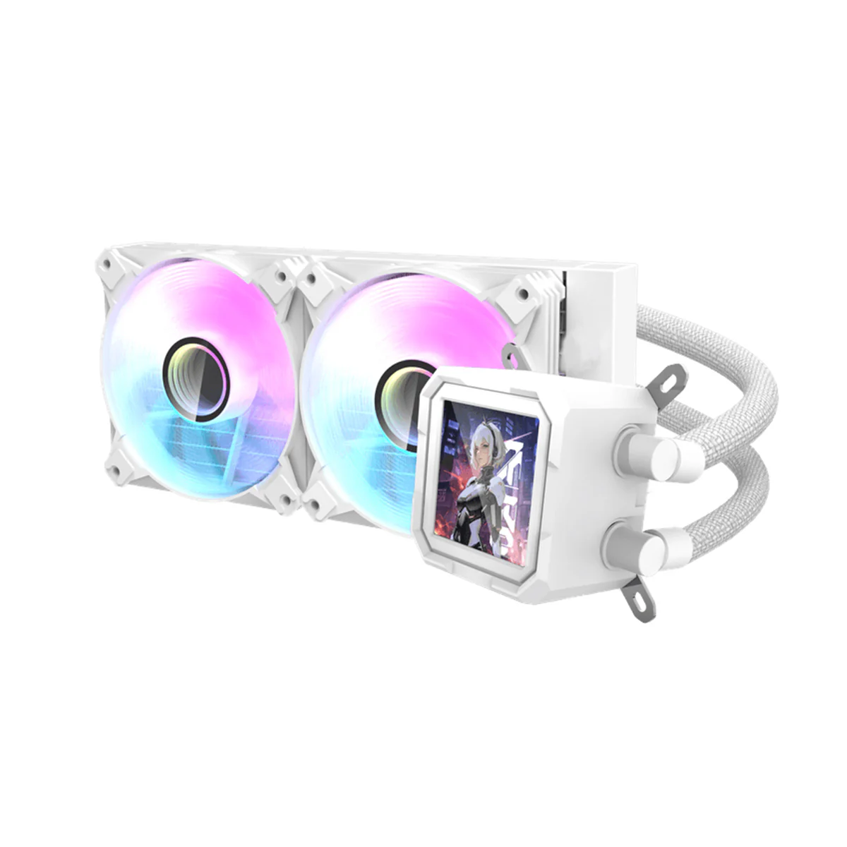 DarkFlash Wave DV240S ARGB AIO 240mm Liquid CPU Cooler (White) - Image 3