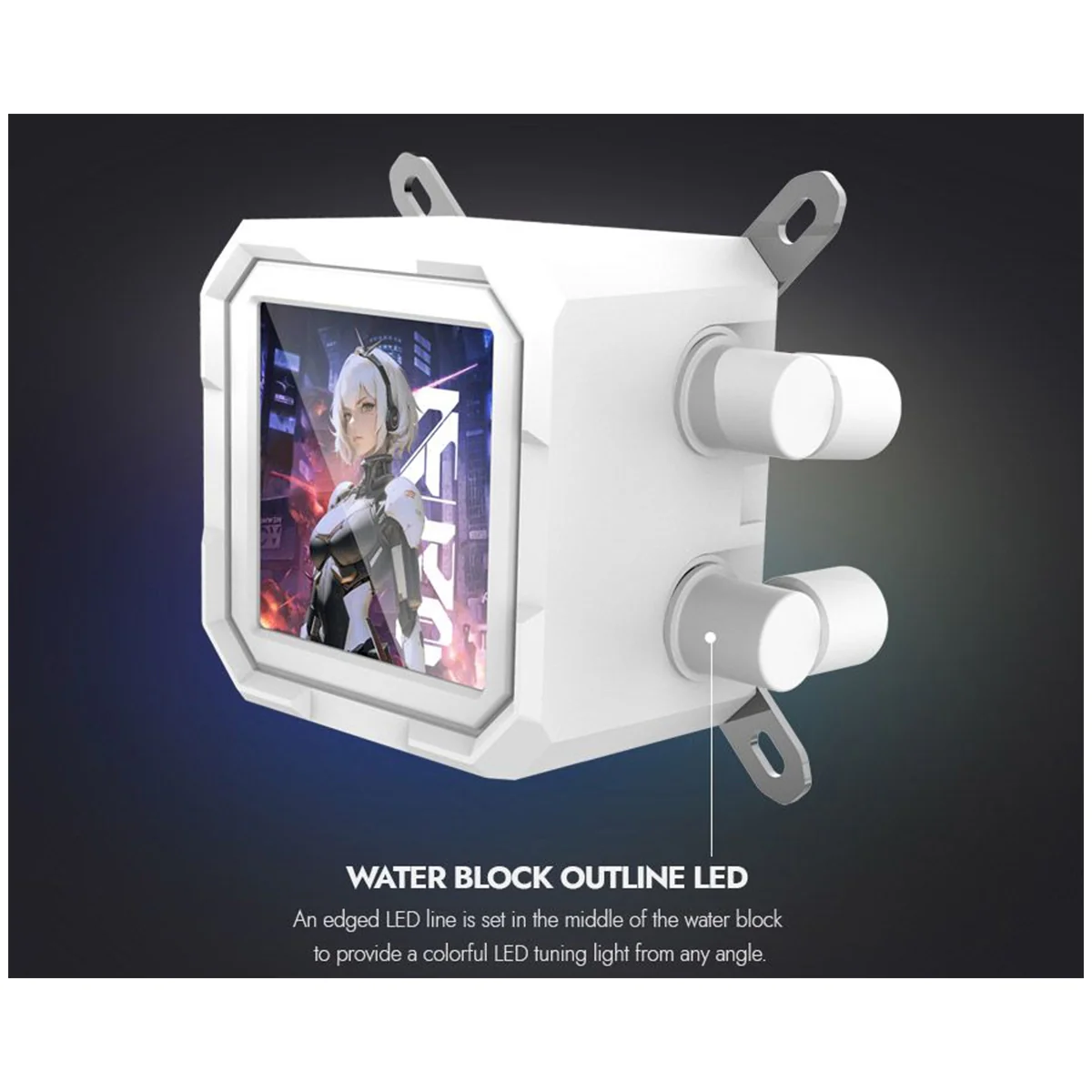DarkFlash Wave DV240S ARGB AIO 240mm Liquid CPU Cooler (White) - Image 5