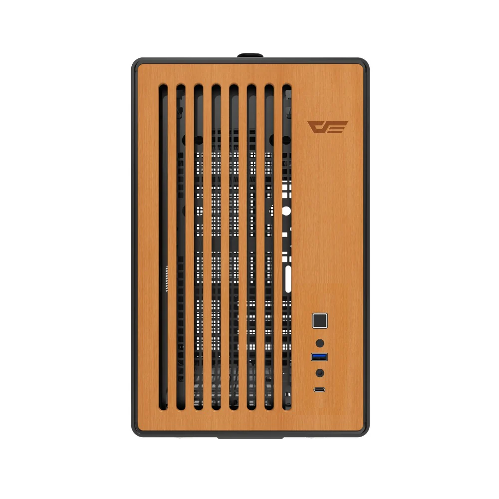 DarkFlash WD200 Wood Edition M-ATX PC Case (Black, White) - Image 3