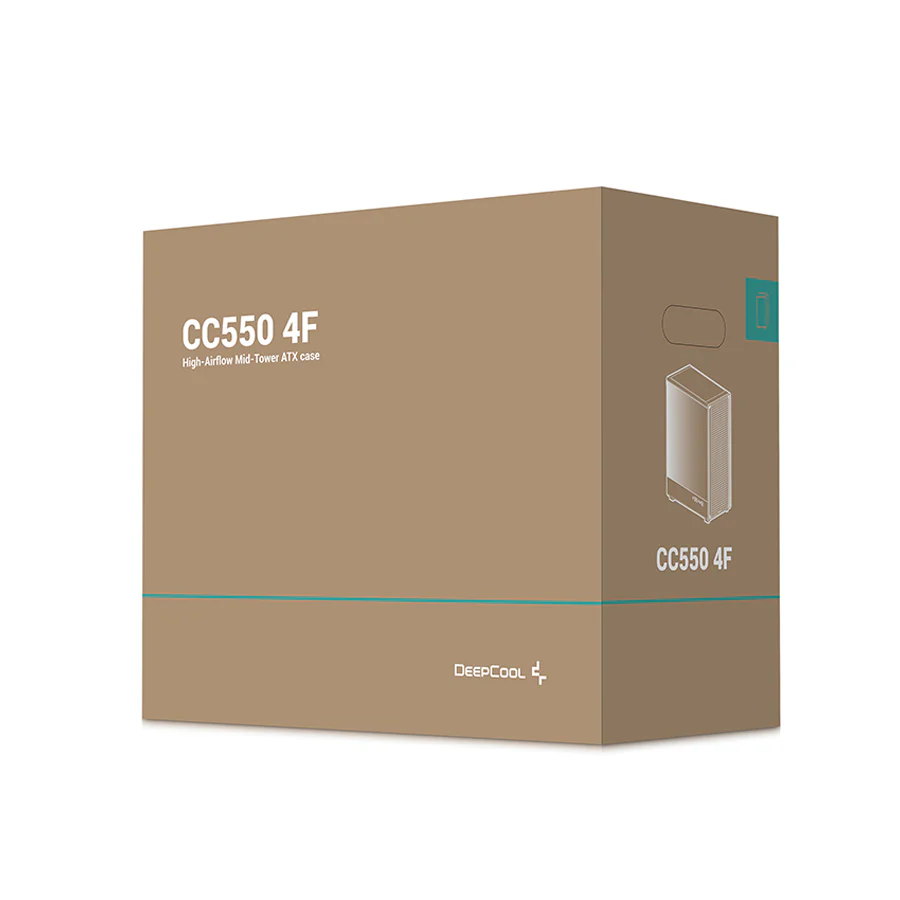 DeepCool CC550 4F Tempered Glass High-Airflow Mid-Tower ATX PC Case (Black) (R-CC550BKANA4-G) - Image 12