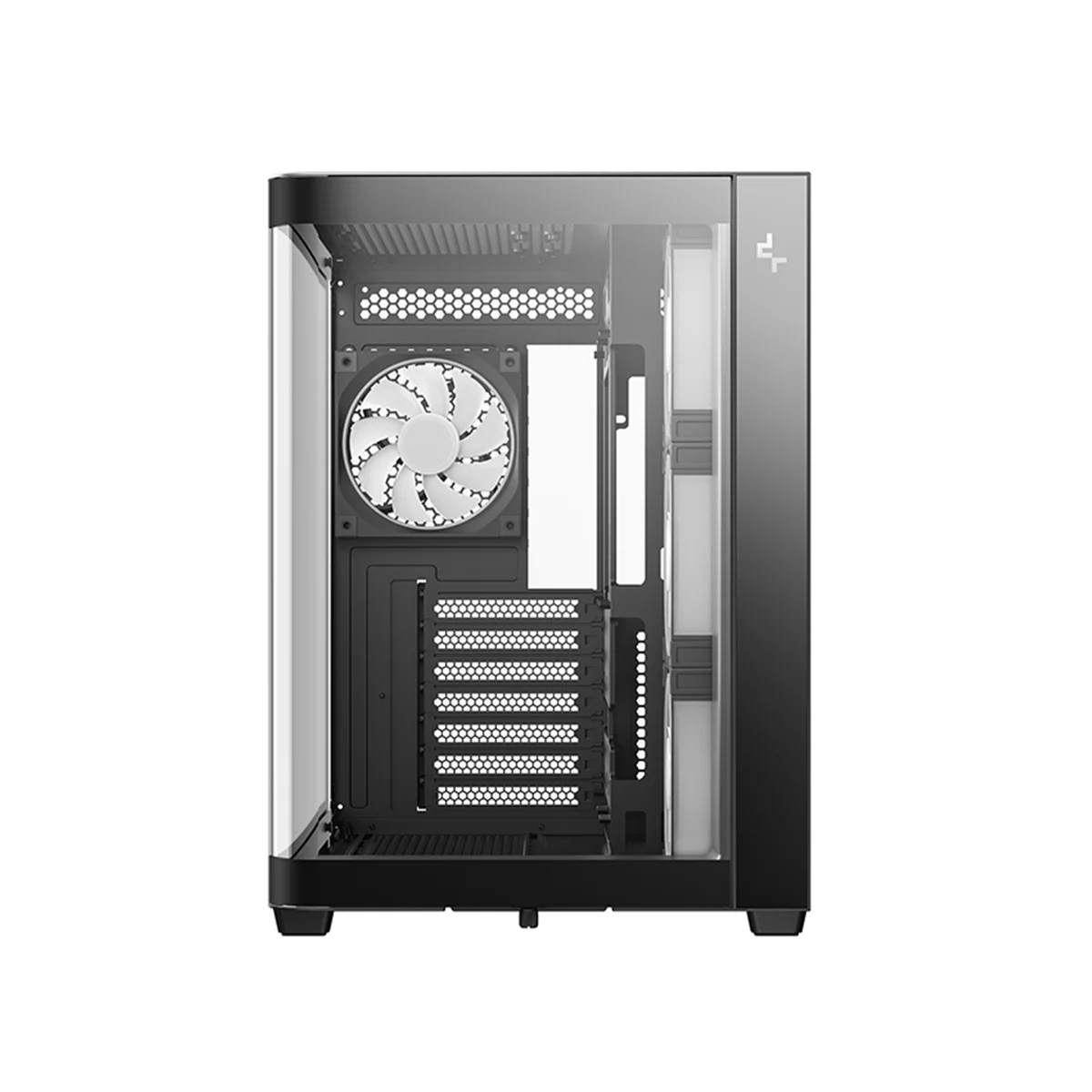 DeepCool CG530U 4F Panoramic Curved Glass Dual Chamber ATX PC Case (Black, White) - Image 10