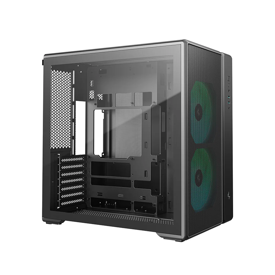 DeepCool CG590 Mesh 2F Mid-Tower ATX PC Case with Pre-Installed 2x160mm ARGB Fans (Black) (R-CG590MESH-BKANA2-G) - Image 2