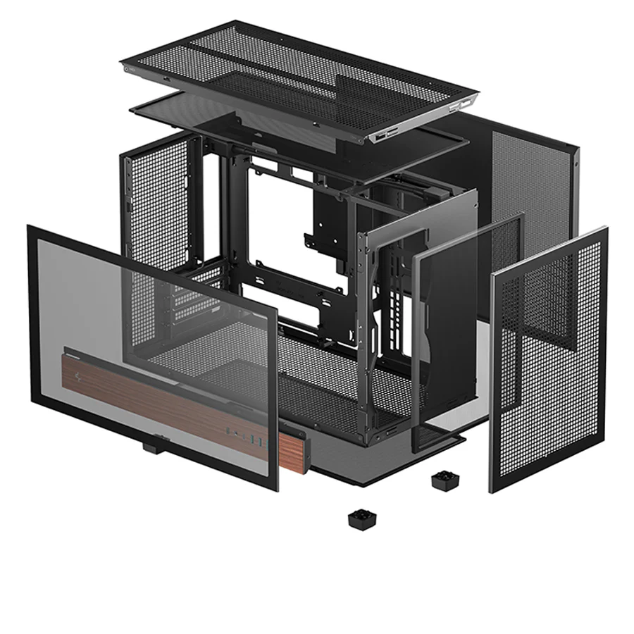 DeepCool CH260 Wood High Airflow Compact M-ATX Wood Grain PC Case (Black, White) (R-CH260-BKNWM0-G-1, R-CH260-WHNWM0-G-1) - Image 11