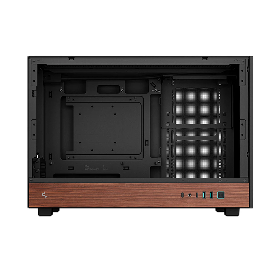 DeepCool CH260 Wood High Airflow Compact M-ATX Wood Grain PC Case (Black, White) (R-CH260-BKNWM0-G-1, R-CH260-WHNWM0-G-1) - Image 6