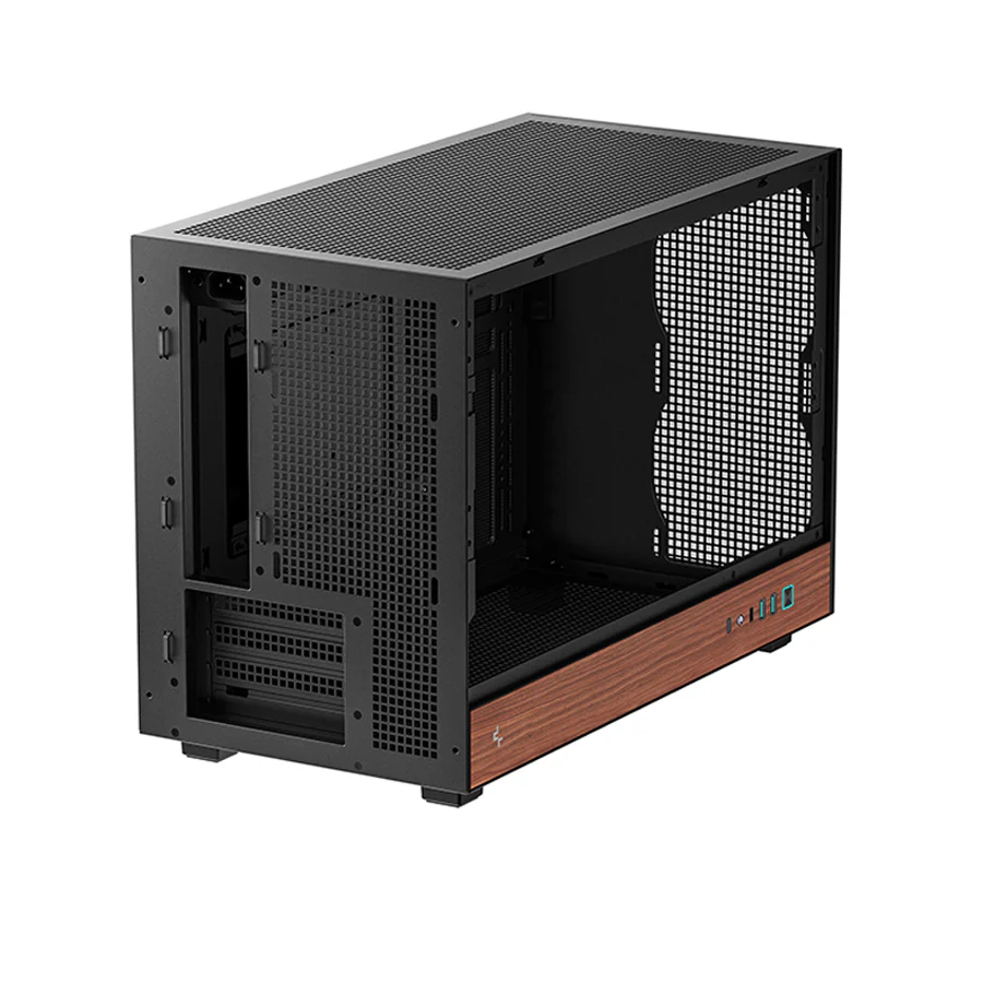 DeepCool CH260 Wood High Airflow Compact M-ATX Wood Grain PC Case (Black, White) (R-CH260-BKNWM0-G-1, R-CH260-WHNWM0-G-1) - Image 8