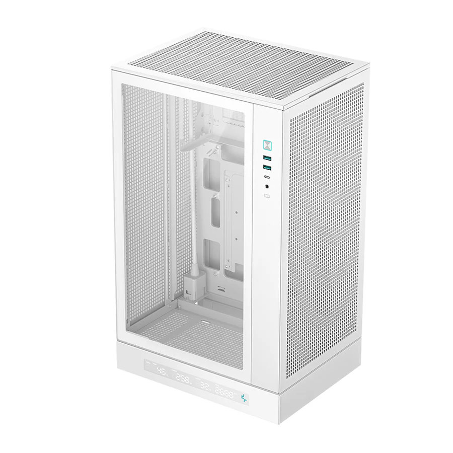 Deepcool CH270 Digital High Airflow Vertical M-ATX Compact Case with Data Screen (Black, White) - Image 13