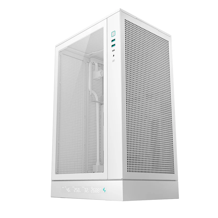Deepcool CH270 Digital High Airflow Vertical M-ATX Compact Case with Data Screen (Black, White) - Image 14