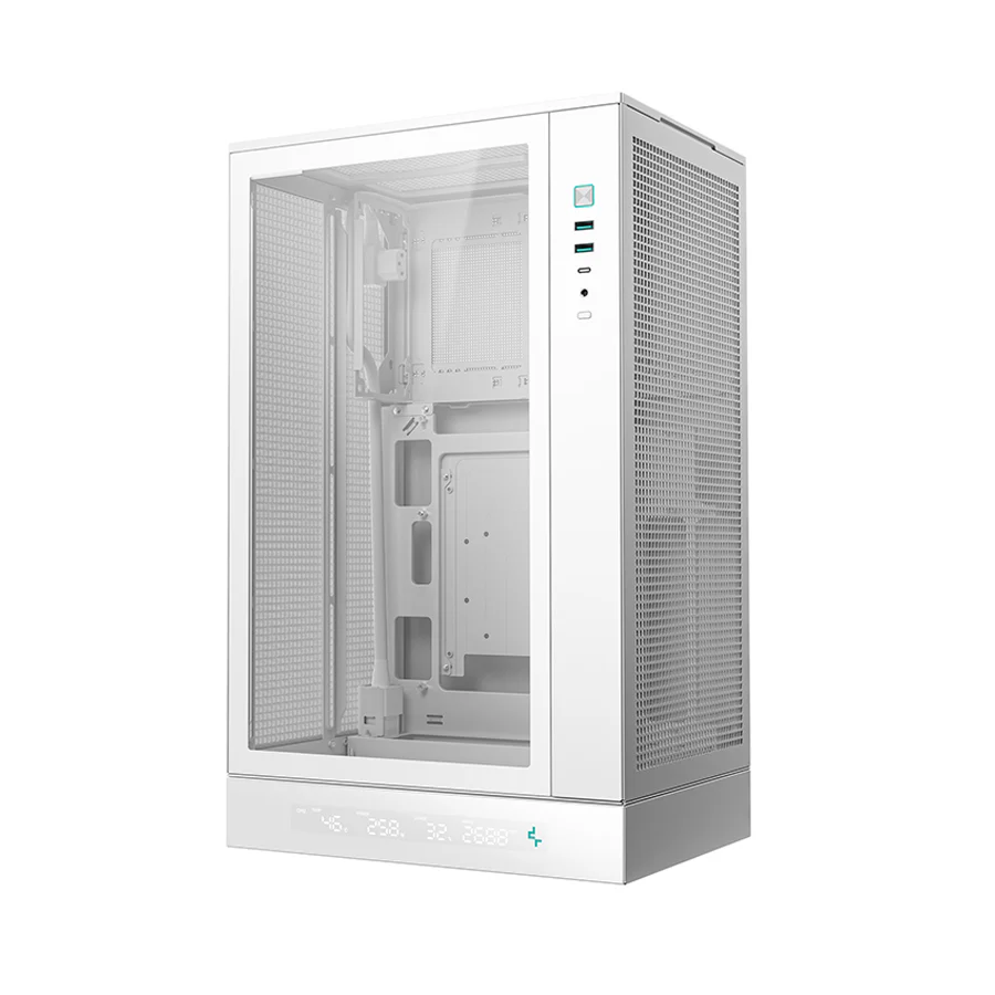Deepcool CH270 Digital High Airflow Vertical M-ATX Compact Case with Data Screen (Black, White) - Image 15