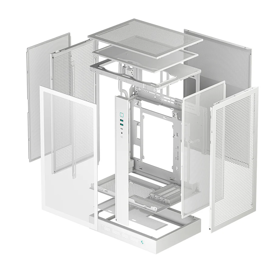 Deepcool CH270 Digital High Airflow Vertical M-ATX Compact Case with Data Screen (Black, White) - Image 22