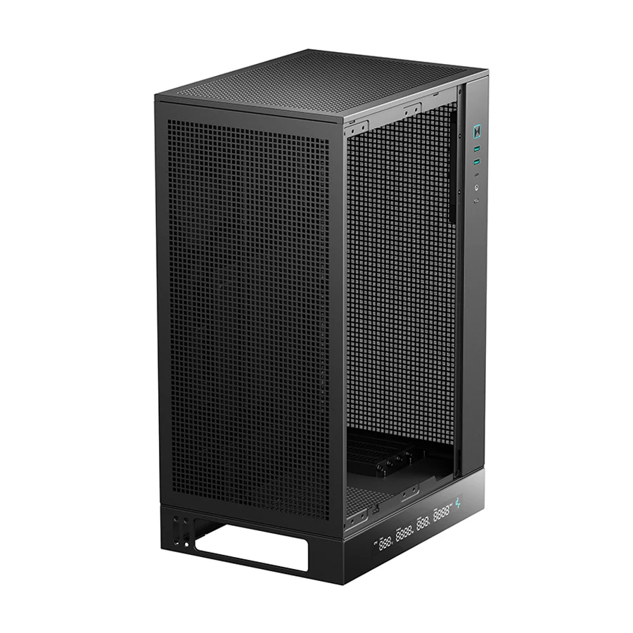 Deepcool CH270 Digital High Airflow Vertical M-ATX Compact Case with Data Screen (Black, White) - Image 8