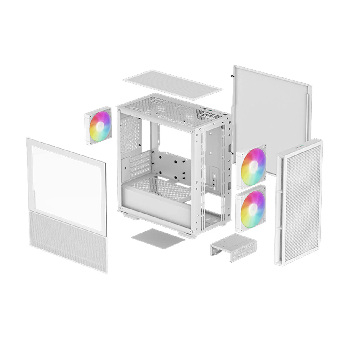 Deepcool CH360 Micro Tower Mini-ITX/Micro ATX Case Airflow Tempered glass + Mesh side panel (Black, White) - Image 28