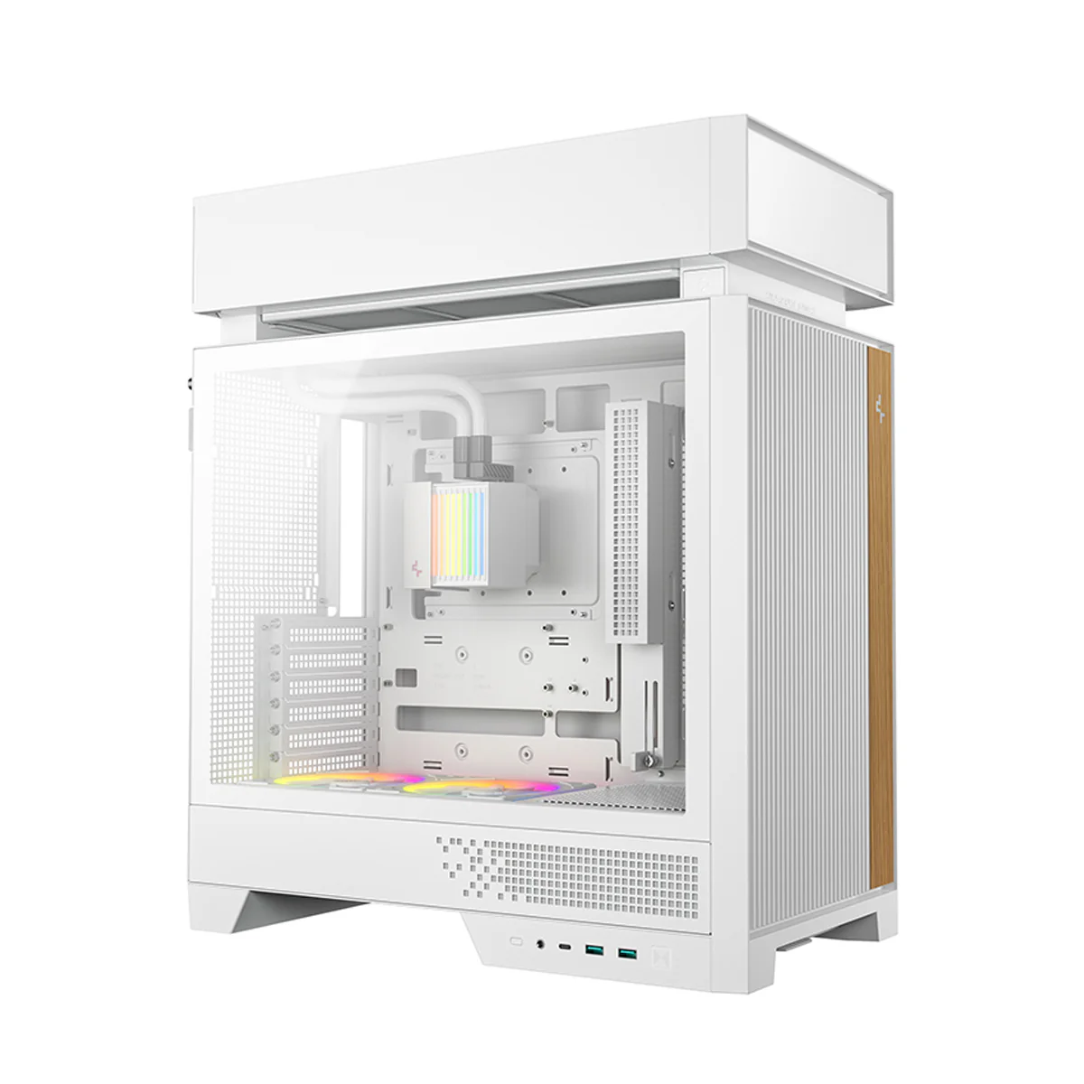 DeepCool CL6600 ATX PC Case with 360mm ARGB Liquid Cooler (Black, White) - Image 14