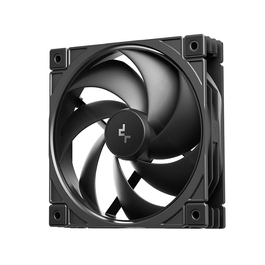 DeepCool FD12 V2 3-in-1 120mm Performance Integral Blade Silent Ring Non-LED Cooling Fans (Black) (R-FD12V2-BKNPN3-G) - Image 2