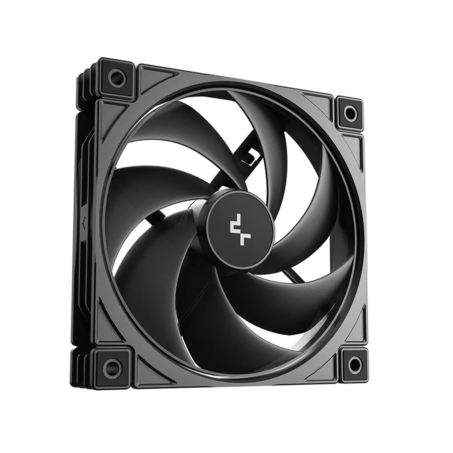 DeepCool FD12 V2 3-in-1 120mm Performance Integral Blade Silent Ring Non-LED Cooling Fans (Black) (R-FD12V2-BKNPN3-G) - Image 3