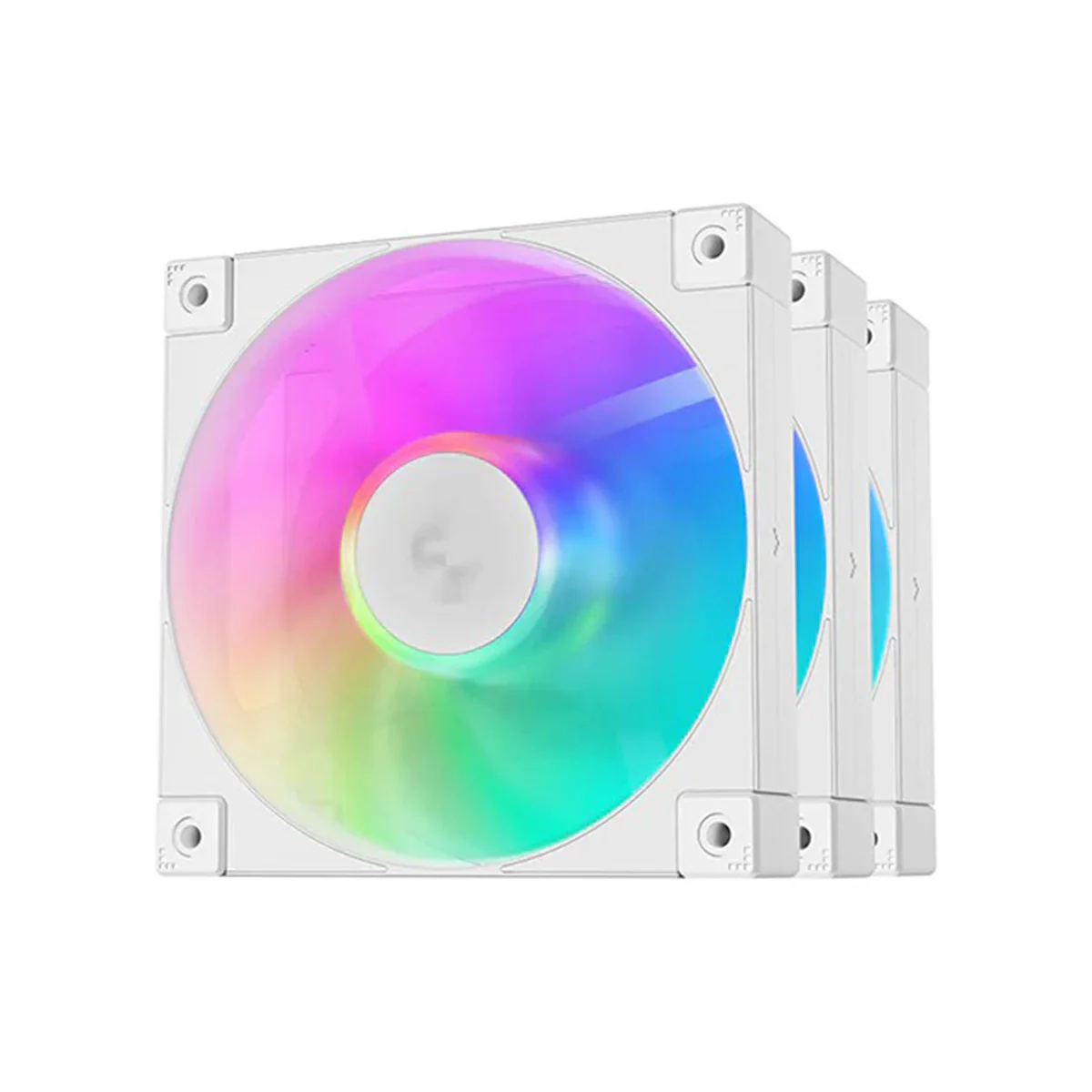 DeepCool FD12 WH ARGB 3-in-1 3x120mm Fans (White) (R-FD12-WHAPN3-G) - Image 2
