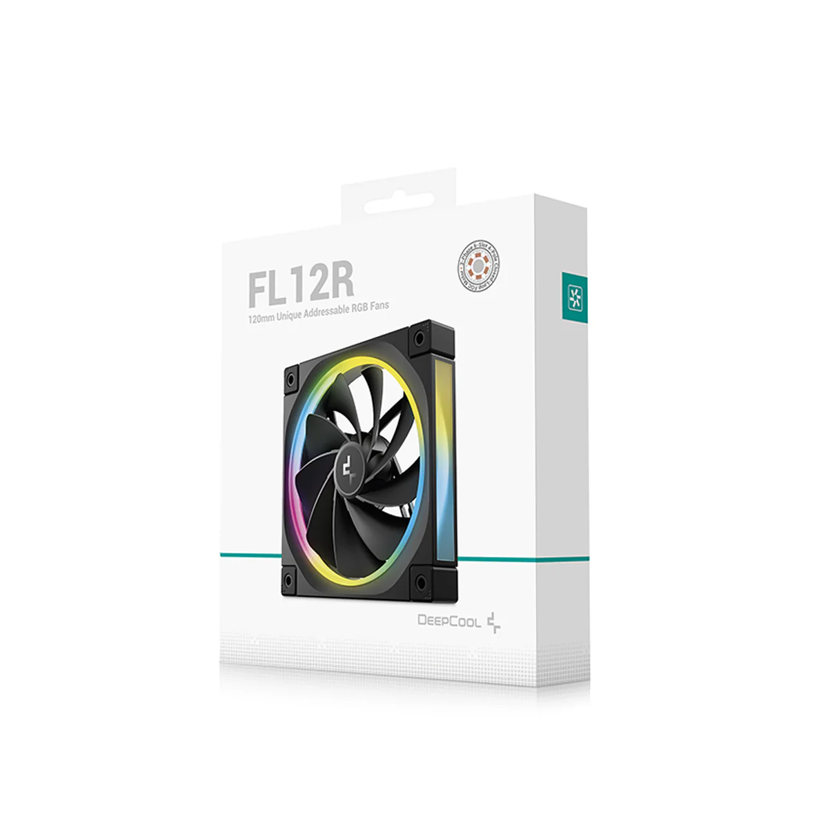 DeepCool FL12R Single 120mm Unique ARGB Fan (Black, White) - Image 7