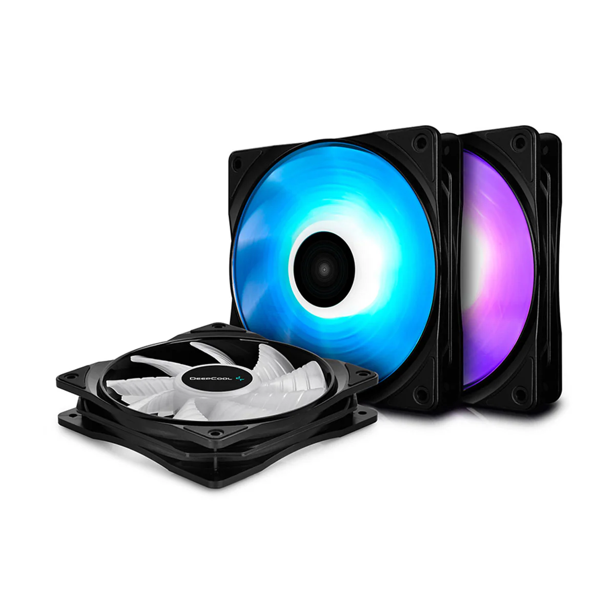 Deepcool RF120 3-IN-1 3X120MM Hydro Bearing 500-1500RPM PWM Control With Cable Controller High Brightness RGB LED Fans (DP-FRGB-RF120-3C)