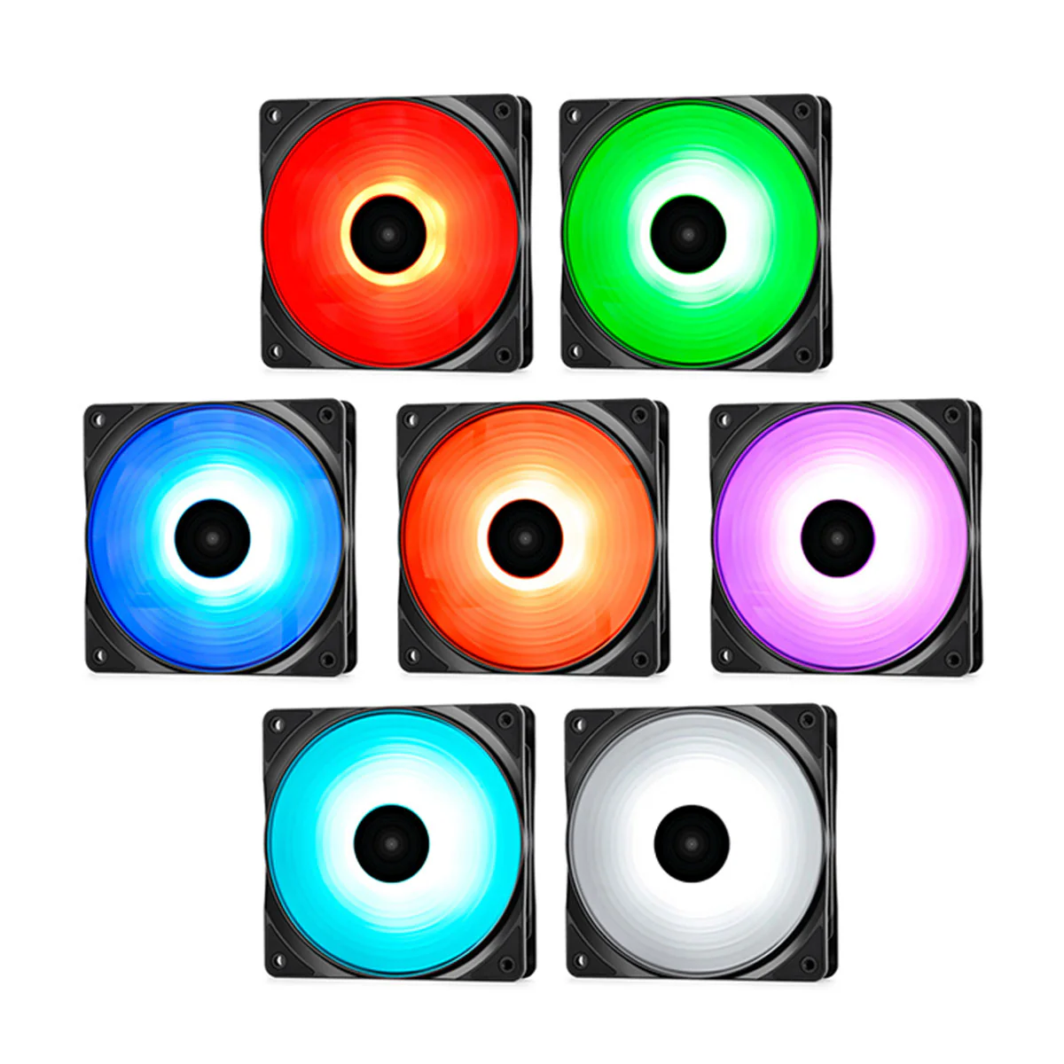 Deepcool RF120 3-IN-1 3X120MM Hydro Bearing 500-1500RPM PWM Control With Cable Controller High Brightness RGB LED Fans (DP-FRGB-RF120-3C) - Image 3