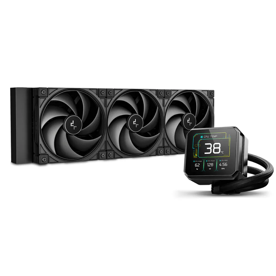 DeepCool Spartacus 360 Fully Customizable 6th Gen Liquid Cooler with Silent Ring Fans (R-SPT360-BKDSMP-G-1)