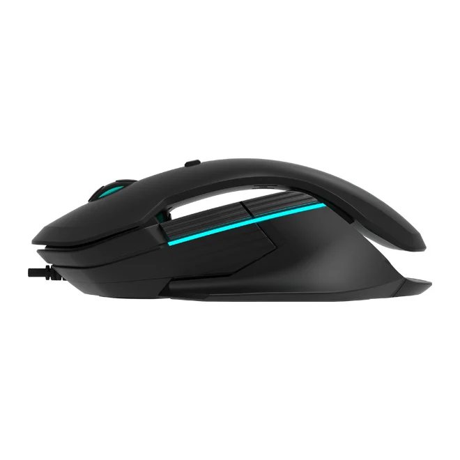 Delux M627 (PMW3389) 8-Button RGB Wired/Wireless Ambidextrous Gaming Mouse (Black) - Image 4