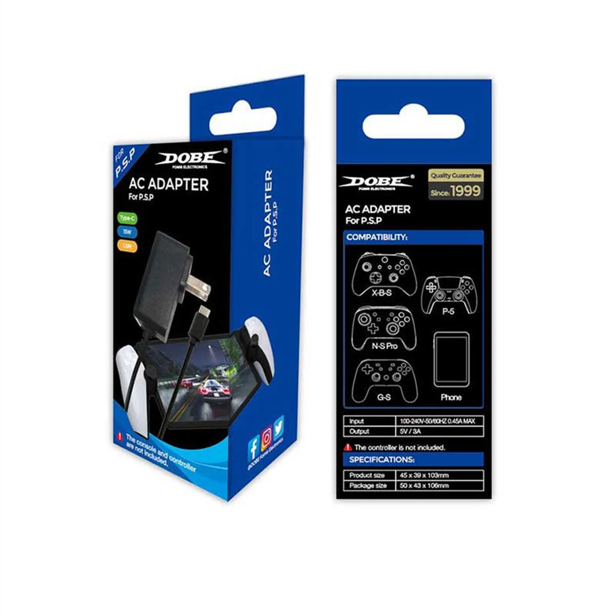 Dobe AC Adapter Type-C 15W 1.5M For Playstation Portal TP5-3596 - Image 3