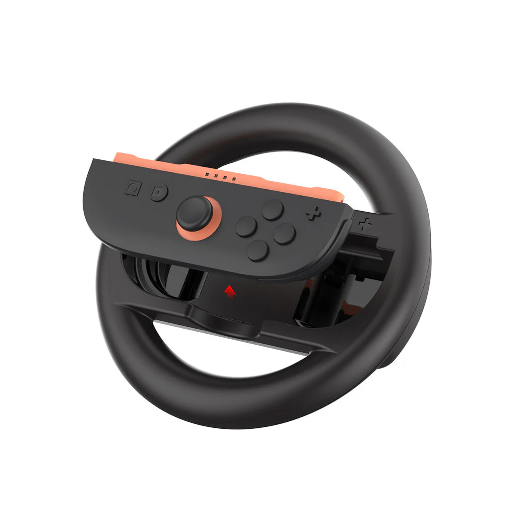 Dobe Controller Steering Wheel Circle Grip for Nintendo Switch 2 Joy-Pad (Black) (Orange/Blue Button) TNS-3196S - Image 4