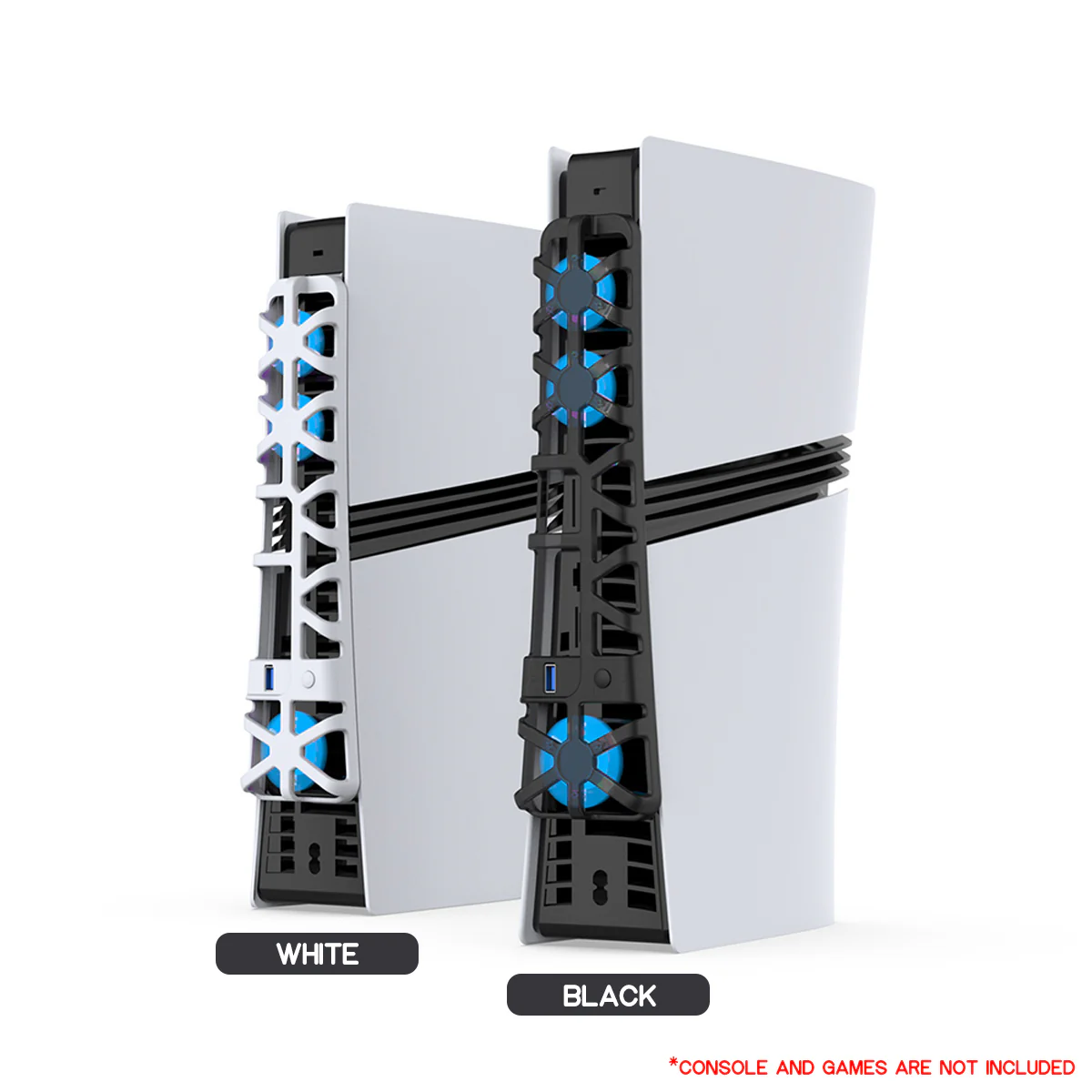 Dobe Cooling Fan for PS5 Pro TP5-35153 (Transparent Black, White)