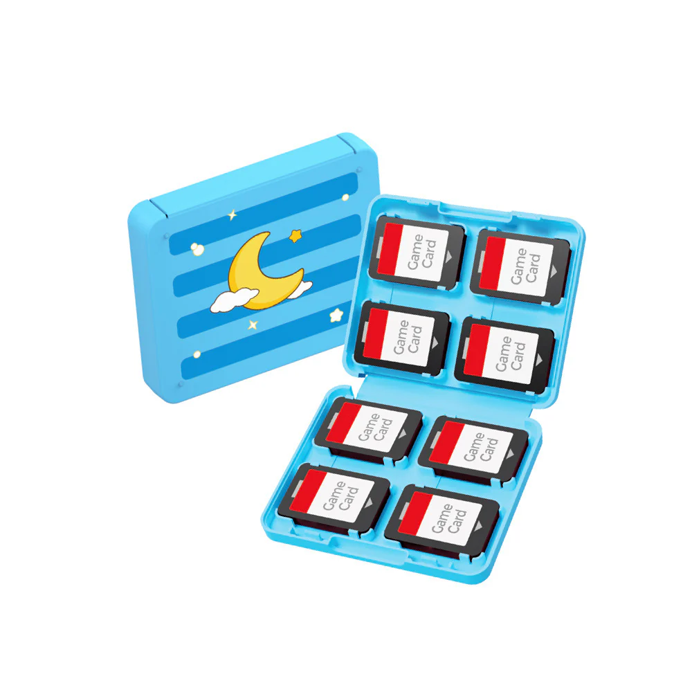 Dobe Game Card Storage + JoyCon Silicon Thumb Grips for Switch/ Switch OLED (Blue) HNS-005 - Image 3