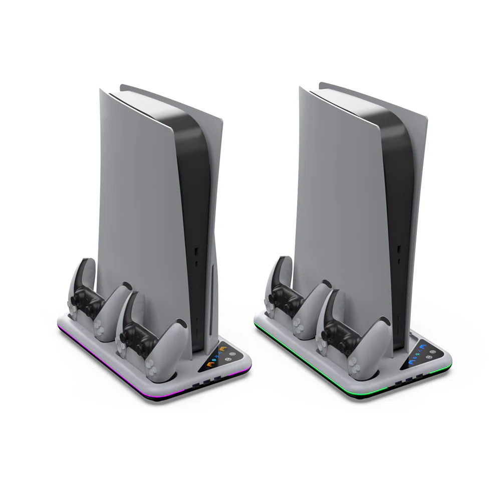 Dobe Multi-Functional Cooling & Charging Dock for PS5/ PS5 Slim Black/White TP5-3557 - Image 4