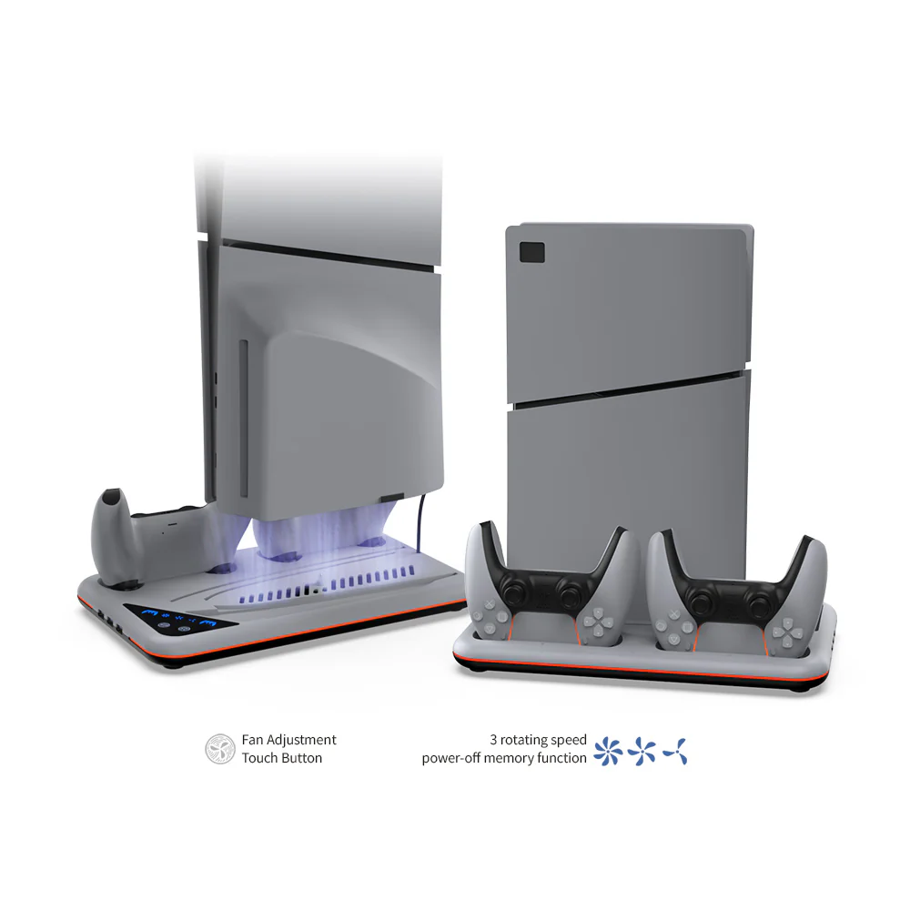 Dobe Multi-Functional Cooling & Charging Dock for PS5/ PS5 Slim Black/White TP5-3557 - Image 7
