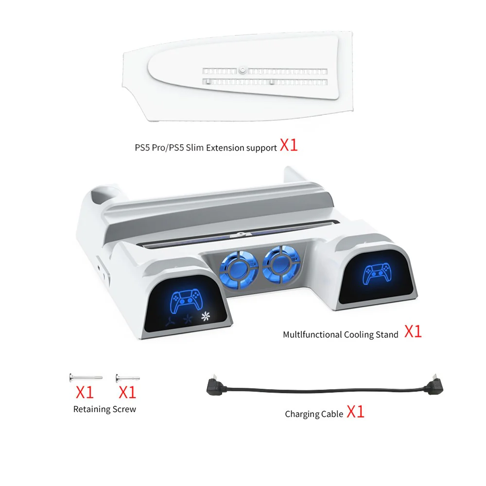 Dobe Multifunctional Cooling Charging Dock for PS5 / PS5 Slim / PS5 Pro (White) TP5-3532D - Image 8