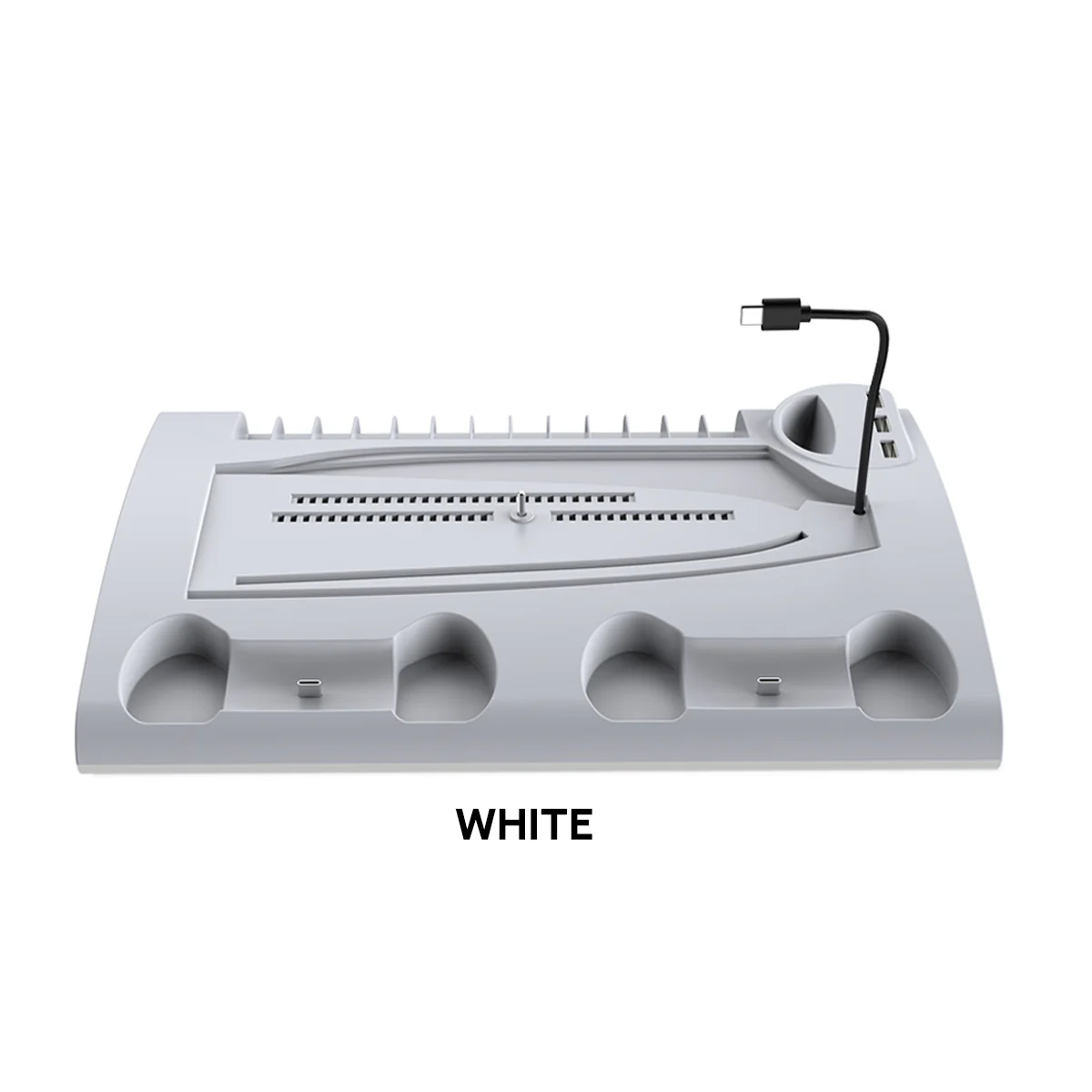 Dobe Multifunctional Cooling & Charging Stand For PS5 / PS5 Slim TP5-3570 (White, Black) - Image 2