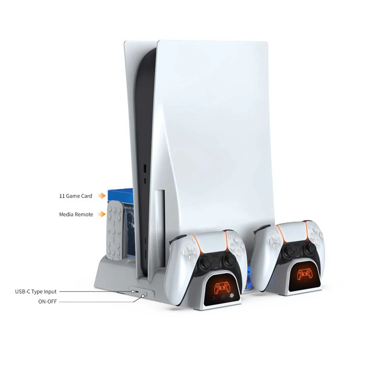 Dobe Multifunctional Cooling Stand For PS5 / New Slim PS5 (White) TP5-3532B - Image 4